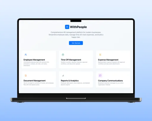 Captura de ecrã da plataforma de RH With People — caso de estudo de operações de RH com IA